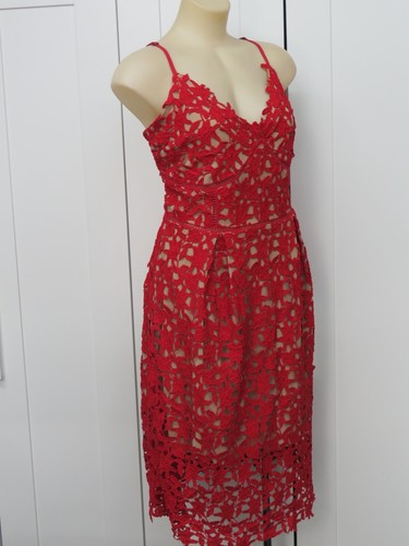 City Chic Scarlet 'SO Fancy' Lace Dress sz S 16 - Picture 3 of 10