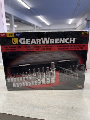 GEARWRENCH 36 Piece Master Torx Bit Socket Set KDT-80728 *BRAND NEW*