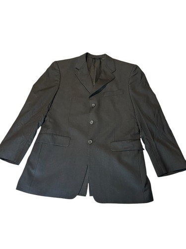 Burberry London 100% Wool Suit Blazer Men 40R Black Inner Pockets #UV2-3 - Picture 9 of 9