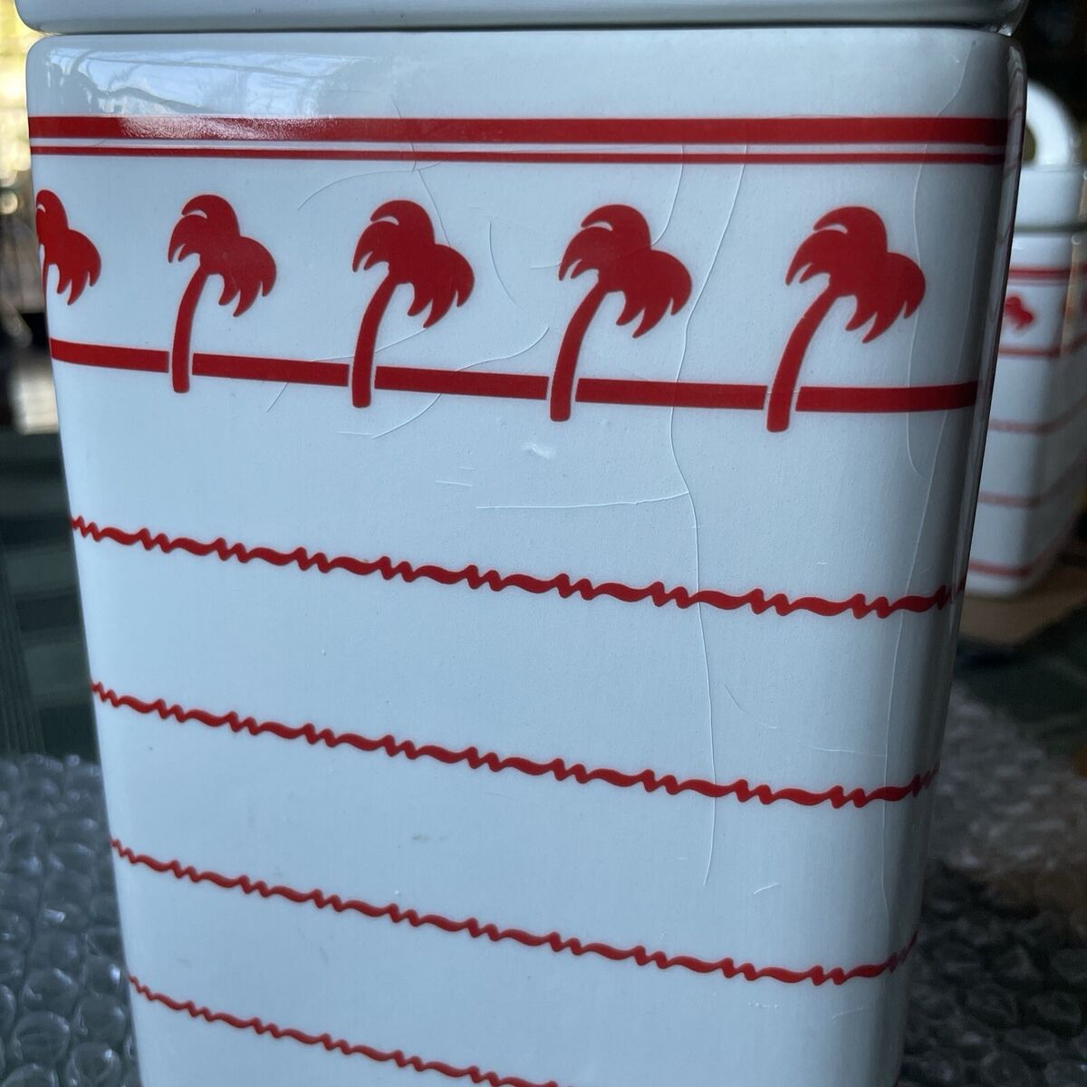 🍔 In-N-Out Burger Restaurant Ceramic Canister Jar 6 piece
