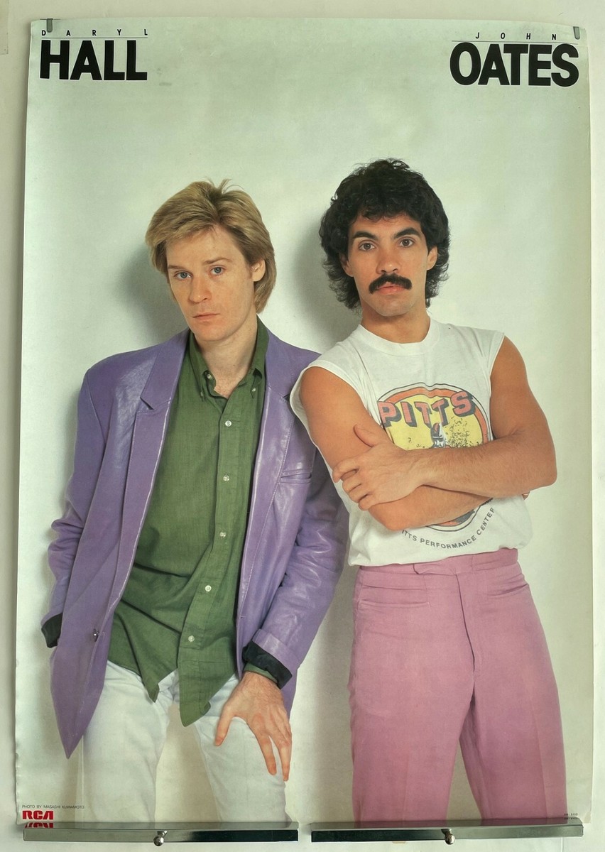 ホール&オーツ　ポスター $0 ship! Daryl HALL and John OATES Japan PROMO POSTER 1980