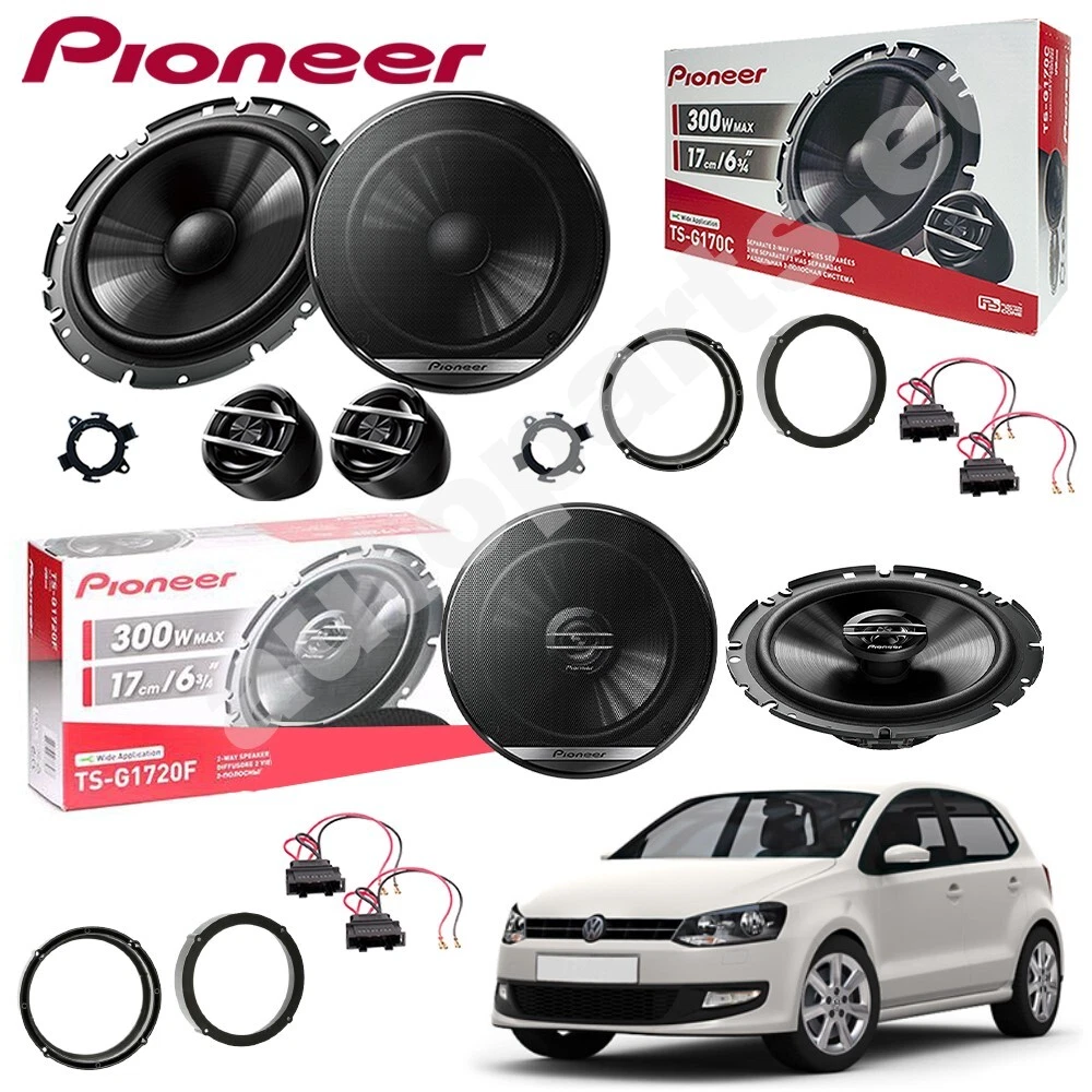 Set 6 Coffers Speakers Pioneer Front & Rear Volkswagen Polo 9N/6R