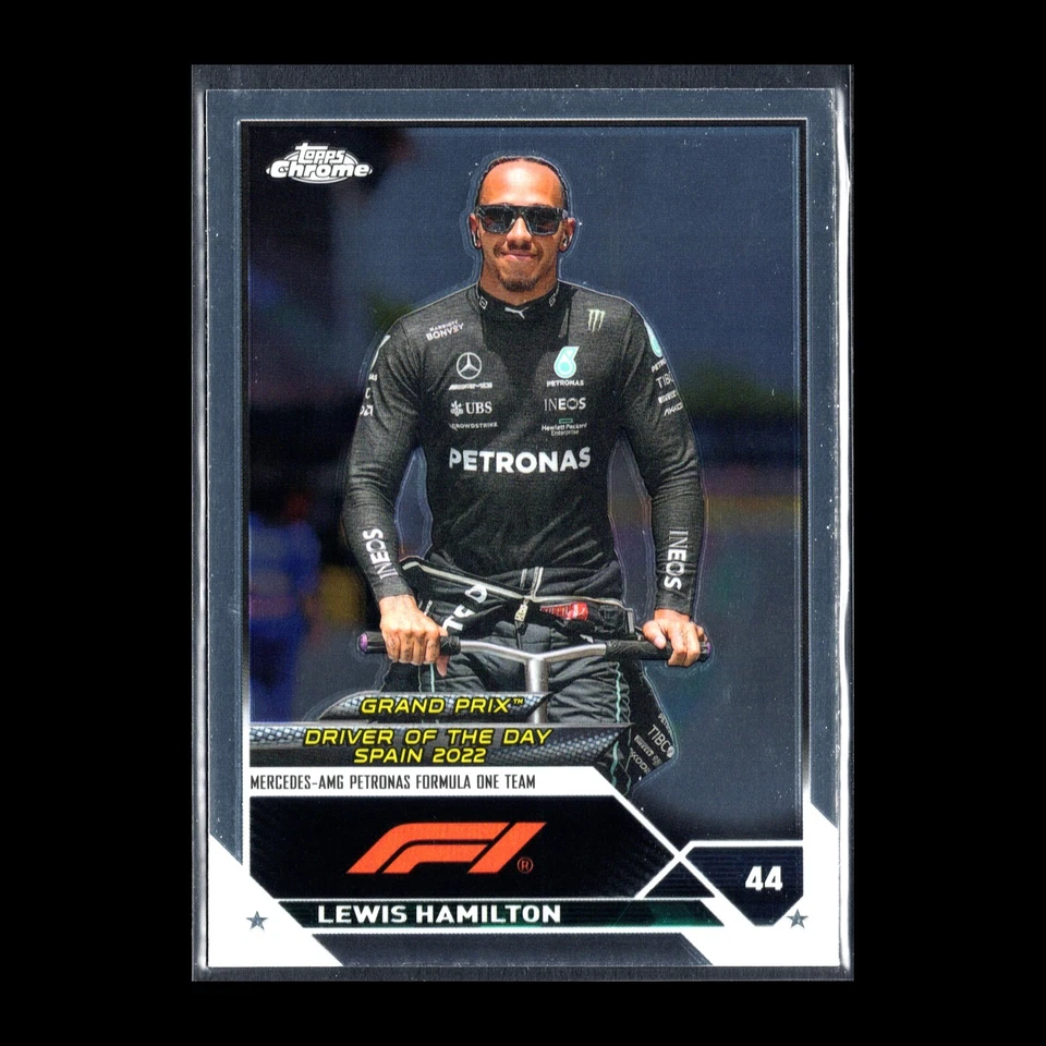 2023 Topps Chrome F1 Formula 1 LEWIS HAMILTON #171 Driver of the day Spain 2022 - Image 3 of 4
