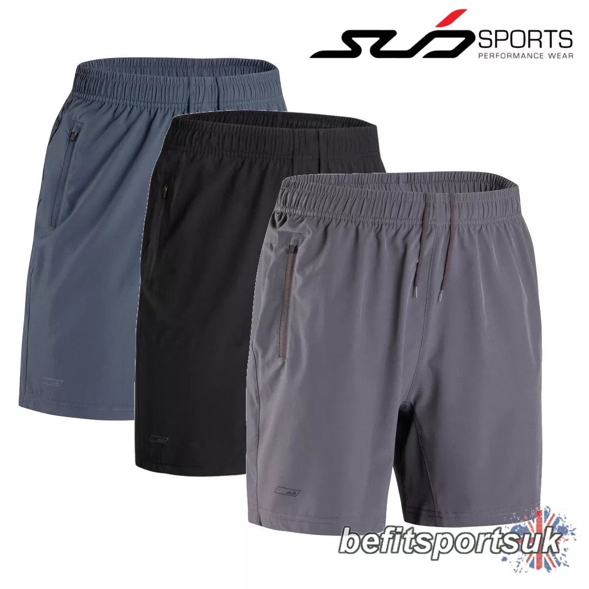 Mens training shorts with zip pockets sale