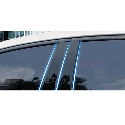 6pcs Gloss Black Pillar Post Door Trim Fits For GMC Yukon Chevy Tahoe 2015-2020 - Picture 7 of 8