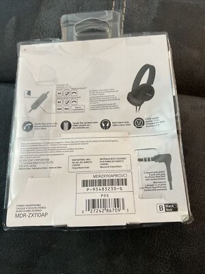Sony MDR-ZX110AP Stereo Headphones, Black NEW | eBay
