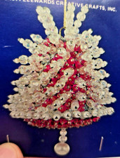 LeeWards NOEL BELL STUNNING Fuchsia Christmas Sequin Bead Vtg Ornament Kit NOS