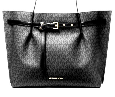 NWT Michael Kors Signature Emilia Large Black EW Tote -MSRP 558.00  BEAUTIFUL!