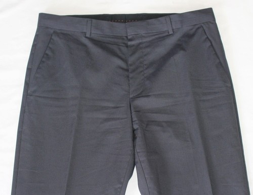 HUGO BOSS Navy Blue Pinstriped SUIT Men 40 Cotton Polyamide Elastane Aset/Hadwe - Picture 9 of 10