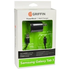 4X GRIFFIN 10 Watt 2.1 AMP PowerBlock Home Wall Charger w/ 3ft Micro USB Cable 