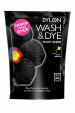2x INTENSE BLACK DYLON WASH AND DYE 350G FABRIC CLOTHES MACHINE DYE