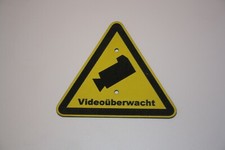 5 St&uuml;ck Warnschilder  Video&uuml;berwacht