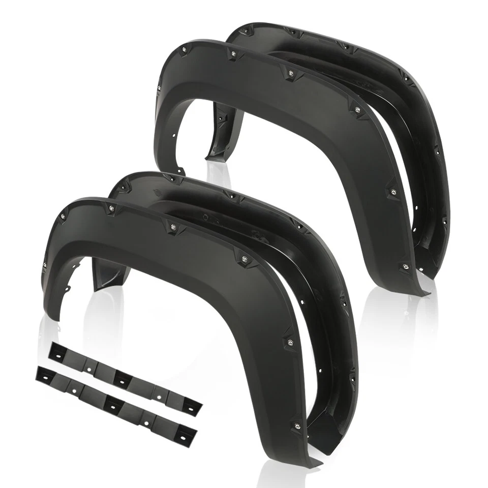 4pcs Fit For 2016-2022 Toyota Tacoma Pocket Rivet Bolt On Fender Flares Black - Image 2 of 4