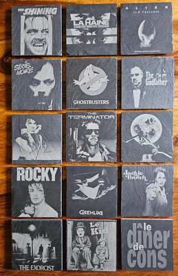 Sous-verre En Ardoise Collection Cinéma - Thème Scarface, Gravé, Neuf