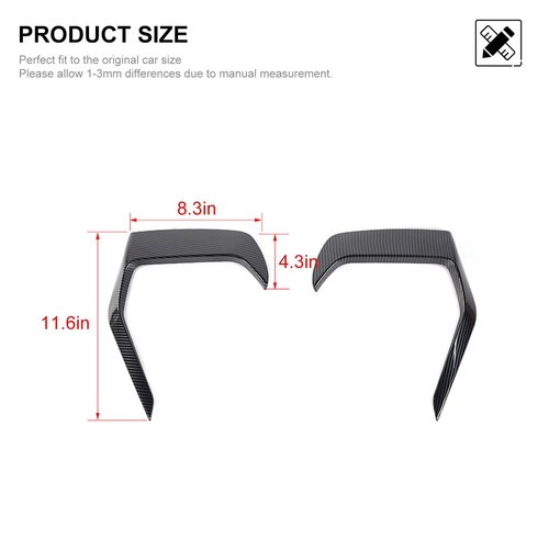 Cubierta de rejilla de parachoques delantero de fibra de carbono para Ford Mustang GT/GT Premium 2024+ - Imagen 7 de 9