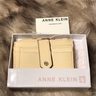 NWT Anne Klein Boxed Card Case Wallet - Lemon Yellow | eBay