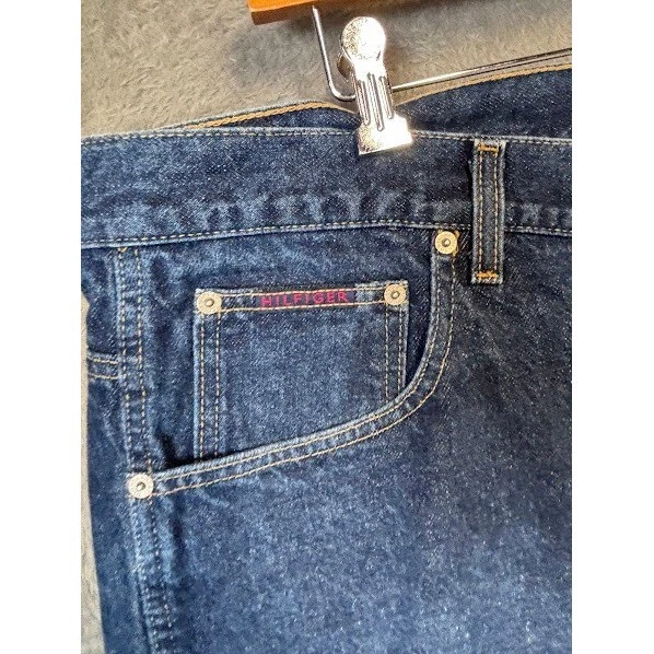 Vintage 90s Tommy Hilfiger Carpenter Jeans 42x32 Blue Denim Menswear - Image 3 of 4