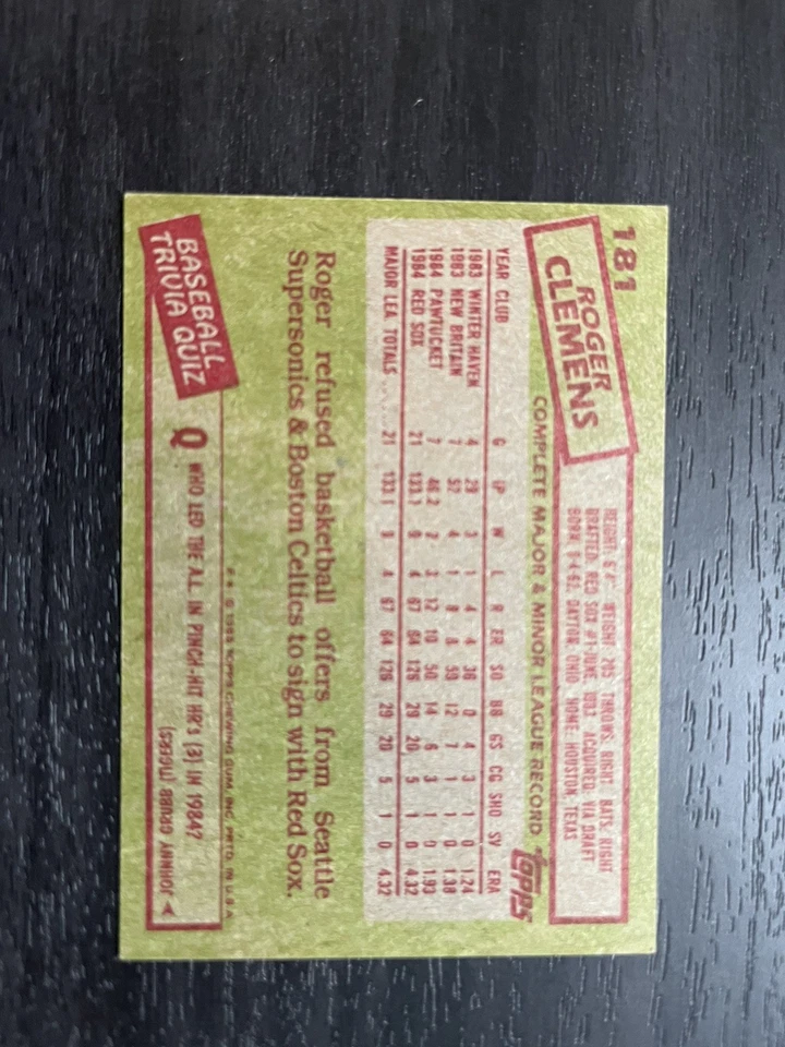 Béisbol 800 Commons 1985 Topps Foto 4 de 4