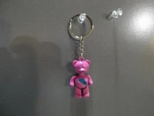 Unique Collectible Key Chain 2"in Metal Pink Bear North Carolina