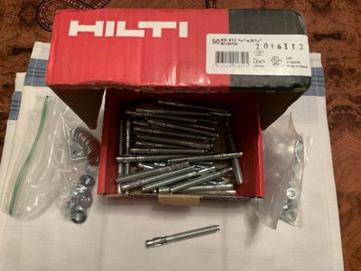 Hilti wedge anchor. New open box. 50 Kb-Vtz 3/8  by 3 3/4  long. 1 box of 50.