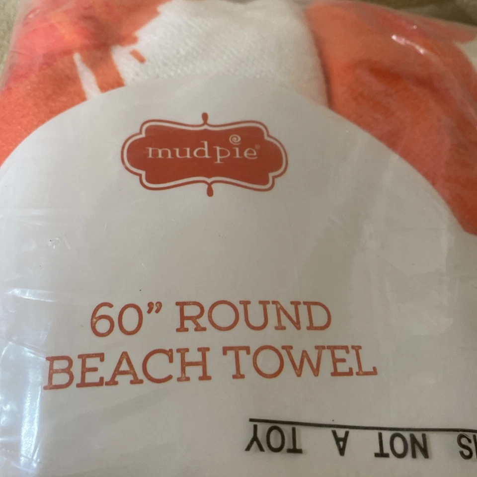 Toalla de playa Beach Collection Mermaid Off Duty mezcla de algodón 60 pulgadas redondas nueva Foto 4 de 4