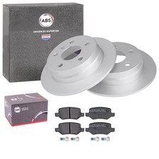 ABS BREMSSCHEIBEN + BELÄGE HINTEN passend für MERCEDES A/B-KLASSE W169 + W245