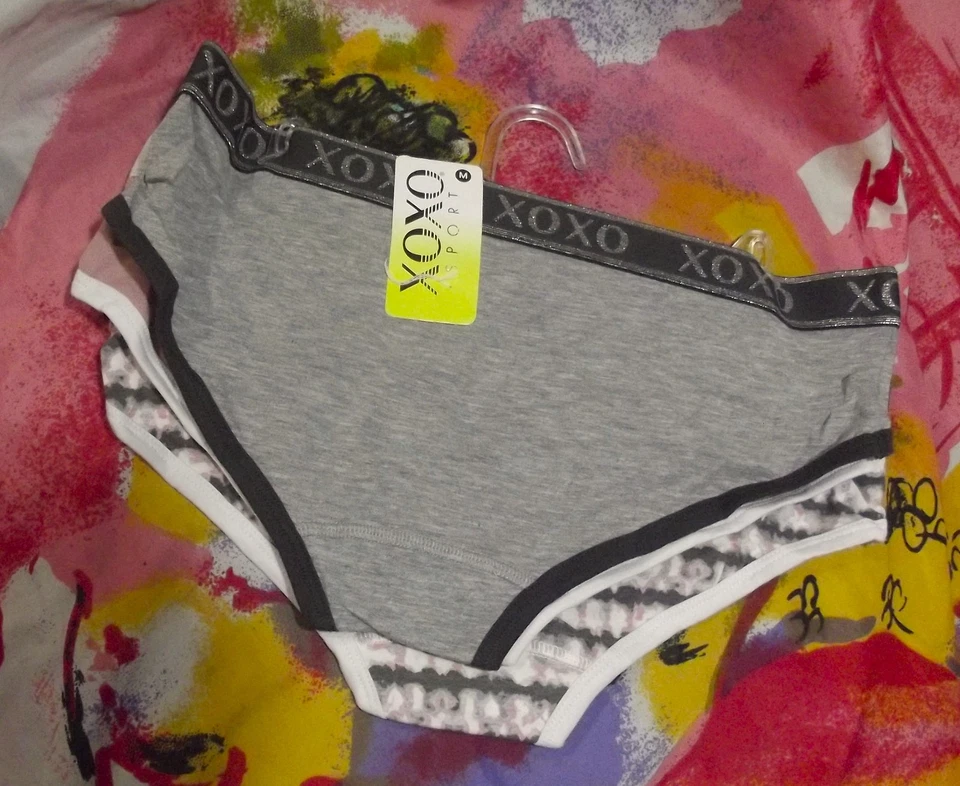 3 件全新 XOXO INTIMATES XO8626 3PKW 签名腰棉裤内裤 M — 第 2/2 张图片