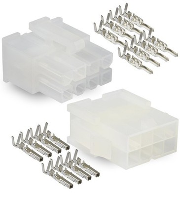 Molex, 8 Circuit Connector -2 Complete Set- Wire Conn. with Pins - Molex Mini...