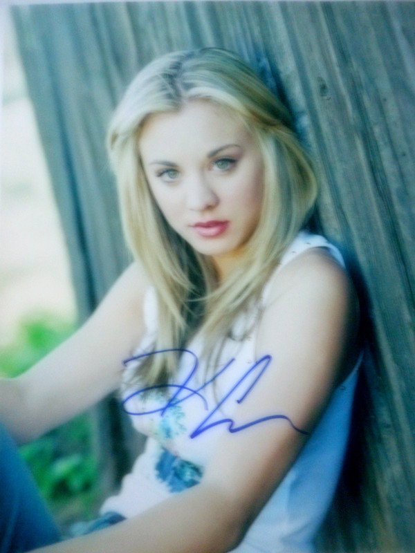 Kaley Cuoco Johnny Galecki signed THE BIG BANG THEORY 8 x 10 Photo COA & Holo's
