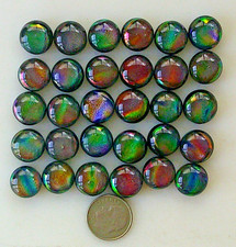 fused dichroic glass cabochon lot of 30 COE 90 hand made free shipping