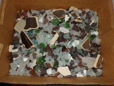 Sea Beach Pottery Tile  Lake Glass Lake Erie over 4.5 pounds  sg55 
