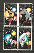 DDR  1980 , Mi-Nr. 2364-2367** - Viererblock -  Zirkuskunst , Einwandfrei!