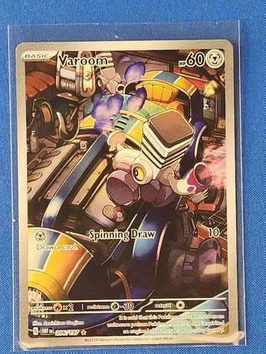 Varoom SV03: Obsidian Flames #206/197 Illustration Rare Pokemon Card T2-724 - Picture 1 of 2