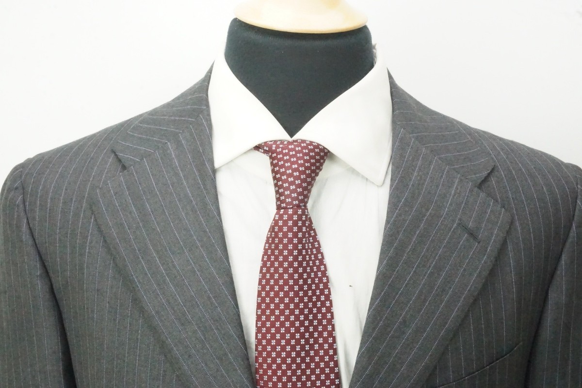Sartorio Napoli Gray Blue Striped Cashmere Blend 2Pc Suit Jacket