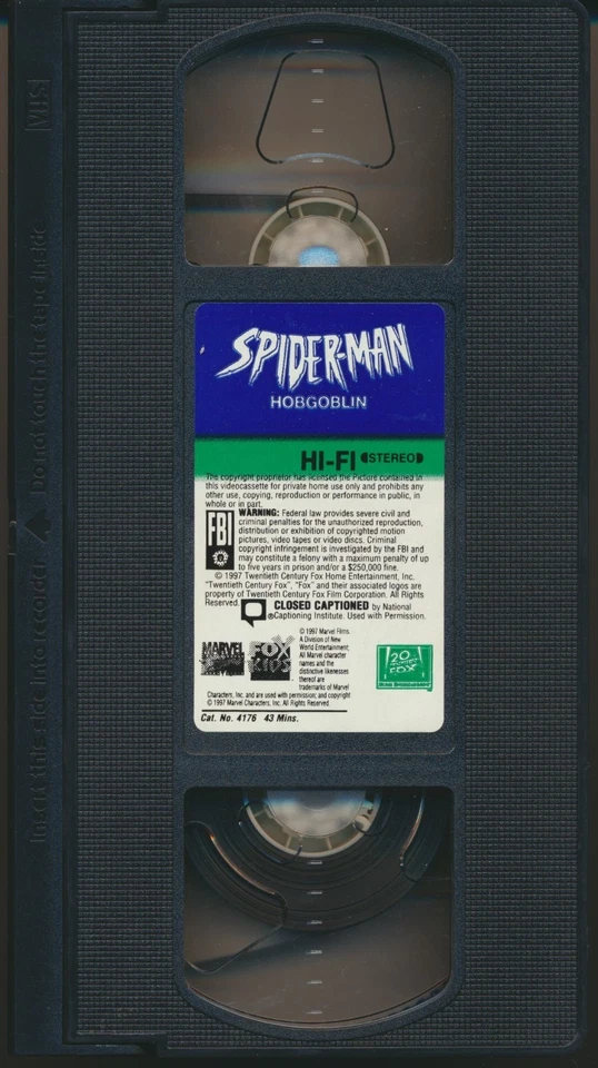 Spider-Man: The Hobgoblin Marvel Comics (VHS, 1997, Fox Kids) Used - Image 3 of 3