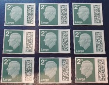 50 Unfranked Genuine 2nd Second Class LARGE Stamps Off Paper With Original Gum