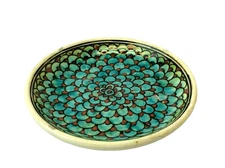 Blue Istanbul Hilton Change Tray Small Plate Pottery Souvenir Dish