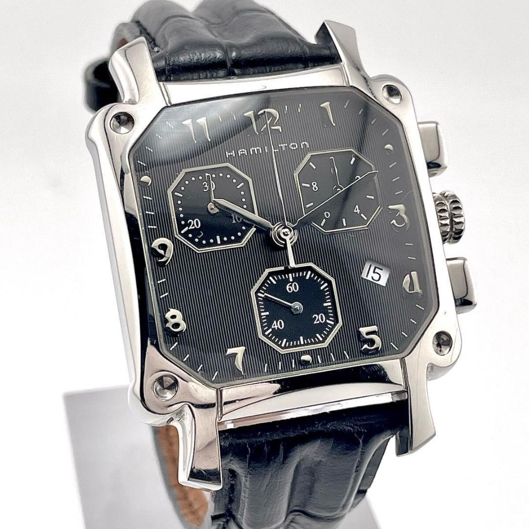 HAMILTON ハミルトン Lloyd chrono ロイドクロノ 35mm Hamilton Lloyd Chronograph Square Watch Black QZ | eBay