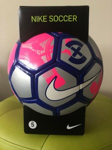 pink nike soccer ball