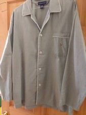  Ralph Lauren Polo Button Up Sleep Shirt Mens Small/Medium Green Long Sleeve Two