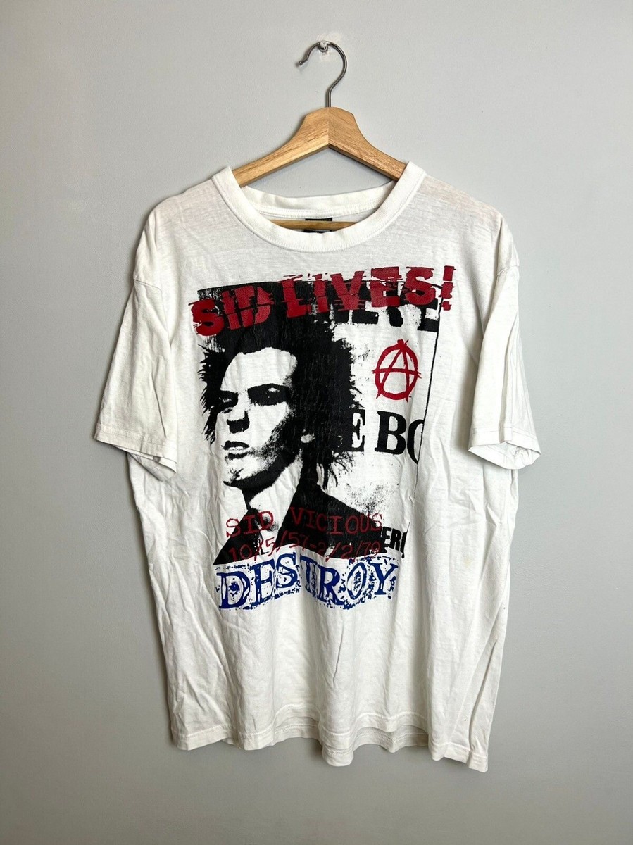 Rare Vintage 00s Sid Vicious Destroy Punk Music Band Tee | eBay