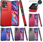 Tempered Glass / Shockproof Hybrid Cover Phone Case For TCL K33 T513V T513SP