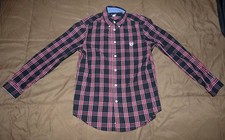 Boys L/ 14/16 CHAPS Black Plaid Button L/S Dress Shirt Holiday EXCELLENT COND