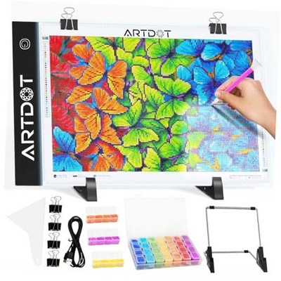  A4 LED Light Pad for Diamond Painting Kits for Adults, USB A4 Light Pad