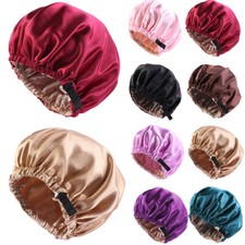 Women Hijab Satin Night Sleep Cap Muslim Turban Hair Care Bonnet Wrap Head Cover