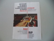 advertising Pubblicità 1969 VOXSON SONAR PER STEREO 8