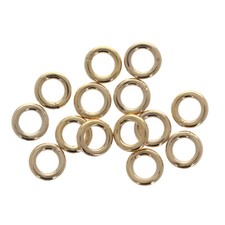 25pcs, 5mm Gold Solid Rings, 18 gauge, 14kt Gold Filled, Closed Jump Rings,