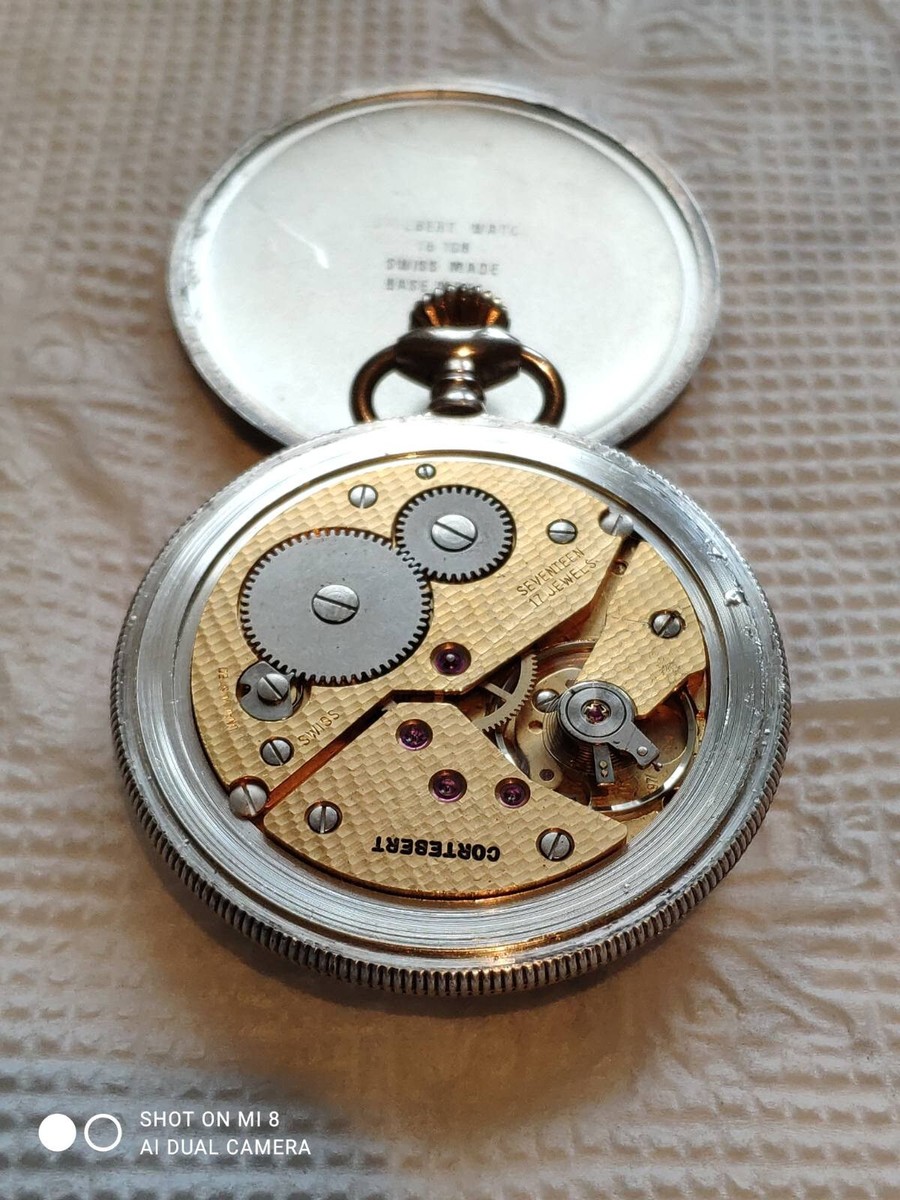 Vintage Swiss Pocket CORTEBERT 17 Jewels ANCRE 1 Patent  display picture 3