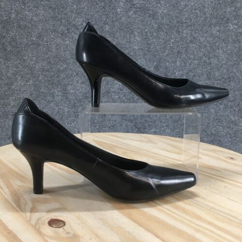 LifeStride Heels Womens 8.5M Klarissa Pump Black Faux Leather Pointed Toe Casual - Picture 2 of 17