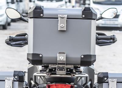 BMW R1200 R1250GS Bumot Defender EVO 43Lt Top Box in Frozen Grey